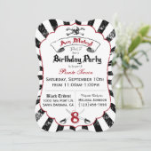 Pirate Birthday Party Invitation Kaart (Staand voorkant)