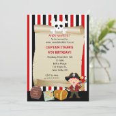 Pirate Birthday Party Invitations Kaart (Staand voorkant)