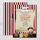 Pirate Birthday Party Invitations Kaart (Voorkant / Achterkant)