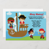 Pirate Birthday Party Invitations Kaart (Voorkant / Achterkant)