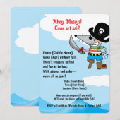 Pirate Birthday Party Kaart (Voorkant / Achterkant)