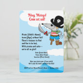 Pirate Birthday Party Kaart (Staand voorkant)