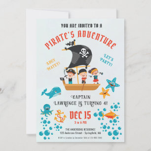 Pirate Birthday Party Kaart