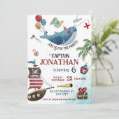 Pirate Birthday Party Kaart (Staand voorkant)