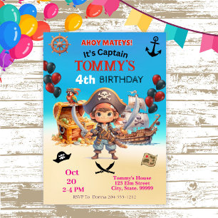 Pirate Birthday Party Kaart