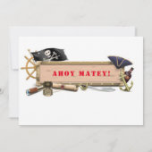 Pirate Birthday Party Kaart (Achterkant)