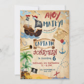 Pirate Birthday Party Kaart (Voorkant)