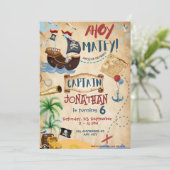 Pirate Birthday Party Kaart (Staand voorkant)