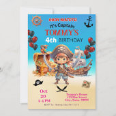 Pirate Birthday Party Kaart (Voorkant)