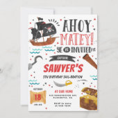 Pirate Birthday Party Kinder uitnodiging (Voorkant)