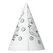 Pirate Birthday Party - Kleur je eigen Pet Feesthoedjes (Achterkant)