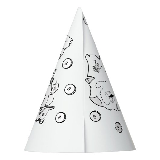 Pirate Birthday Party - Kleur je eigen Pet Feesthoedjes (Achterkant)