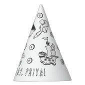 Pirate Birthday Party - Kleur je eigen Pet Feesthoedjes (Rechts)