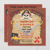 Pirate Birthday Party met foto-toevoeging Kaart (Voorkant / Achterkant)