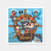 Pirate Birthday Party Napkins for Kids Servet (Voorkant)