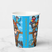 Pirate Birthday Party Papieren Bekers (Links)