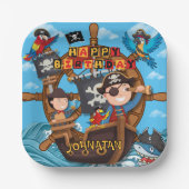 Pirate Birthday Party Papieren Bordje (Voorkant)