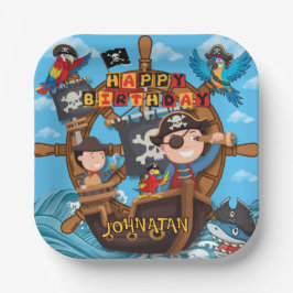 Pirate Birthday Party Papieren Bordje