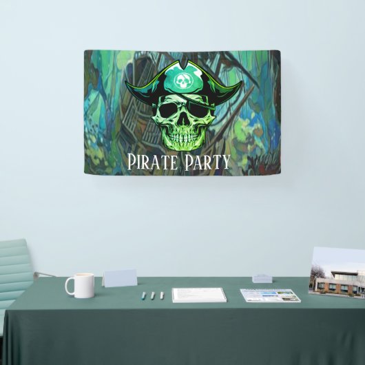 Pirate Birthday Party Schedel Kapitein Jack Spandoek (Beurs)