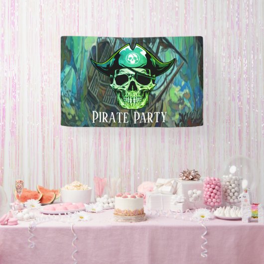 Pirate Birthday Party Schedel Kapitein Jack Spandoek (Feest)