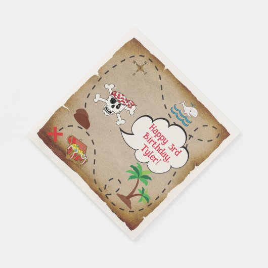 Pirate Birthday Party Servet (Hoek)