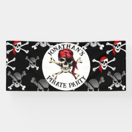 Pirate Birthday Party Skulls Spandoek