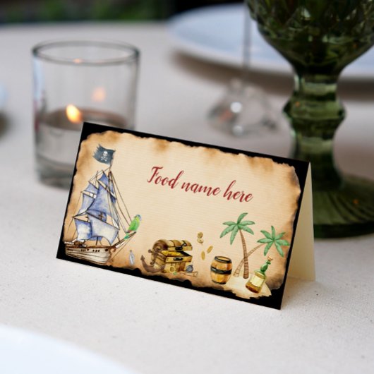 Pirate Birthday Party Tent Place Card Plaatskaartje