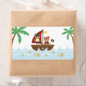Pirate Birthday Party Waterflesetiketten Etiket (Insitu)