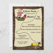 Pirate Birthday reiskaart Kaart (Voorkant)