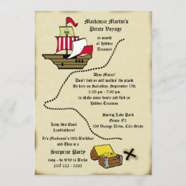 Pirate Birthday reiskaart Kaart