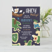 Pirate Birthday schatkaart Kaart (Staand voorkant)