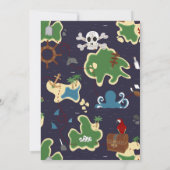 Pirate Birthday schatkaart Kaart (Achterkant)
