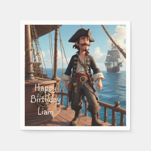 Pirate Birthday Servet (Voorkant)
