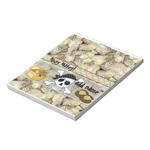 Pirate Birthday Snoep Bar Wrapper Party Favor Notitieblok