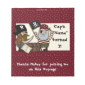 Pirate Birthday Snoep Bar Wrapper Party Favor Notitieblok (Voorkant)