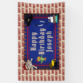 Pirate Birthday Spandoek (Verticaal)