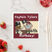 Pirate Birthday Theme Birthday Party Paper Napkins Servetten (Insitu)