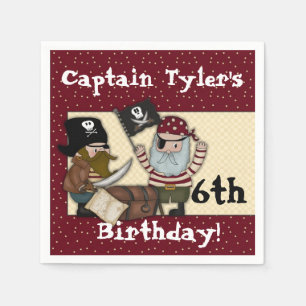 Pirate Birthday Theme Birthday Party Paper Napkins Servetten