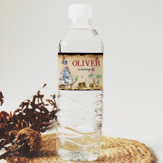 Pirate Birthday Water Fles Label Waterfles Etiket