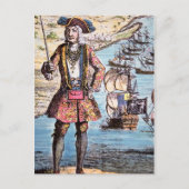 Pirate Black Bart Briefkaart (Voorkant)