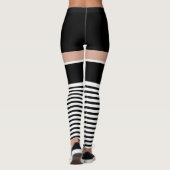 Pirate Black White Skull Crossbones Novelty Fun Leggings (Achterkant)