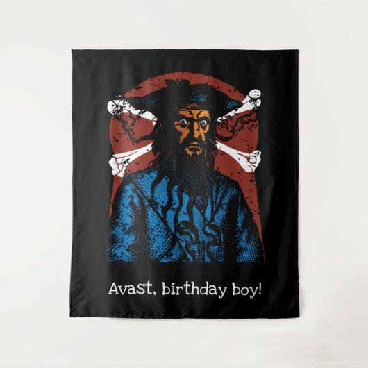 PIRATE BLACKBEARD WANDKLEED (Voorkant)