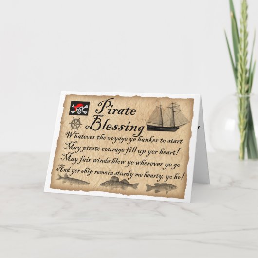 Pirate Blessing Verjaardag Kaart (Voorkant)