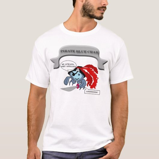 Pirate Blue Crab T-shirt (Voorkant)