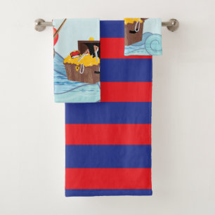 Pirate Boat streelt schattig Bad Handdoek