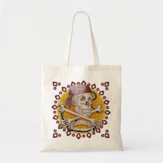 Pirate Bones Boodschappentas Tote Bag (Voorkant)