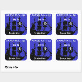 Pirate Bookplate — AAArgh! Vierkante Sticker (Vel)