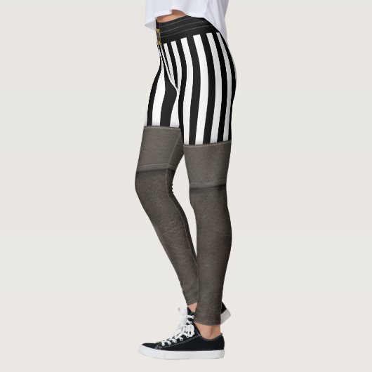 Pirate Boot Funny Halloween Party Costume Leggings (Links)