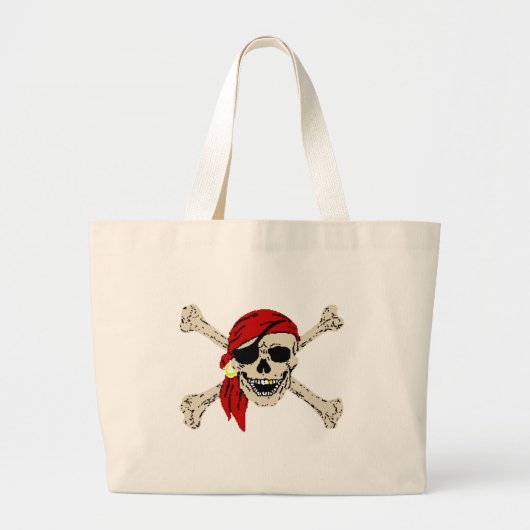Pirate Booty Bag Grote Tote Bag (Voorkant)