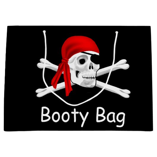 Pirate Booty Bag Lg Gift Bag Groot Cadeauzakje (Voorkant)